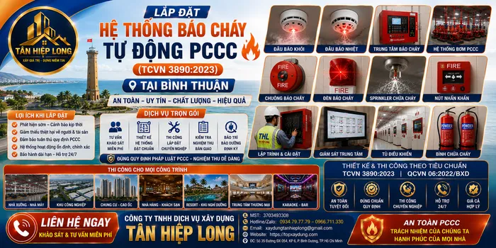 Lắp Đặt Hệ Thống Báo Cháy Tự Động PCCC (TCVN 3890) tại Bình Thuận