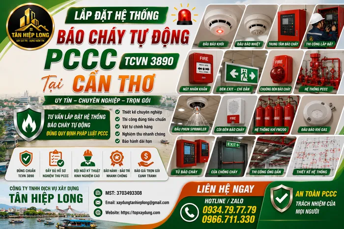 Lắp Đặt Hệ Thống Báo Cháy Tự Động PCCC (TCVN 3890) tại Cần Thơ