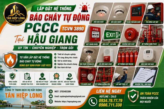 Lắp Đặt Hệ Thống Báo Cháy Tự Động PCCC (TCVN 3890) tại Hậu Giang