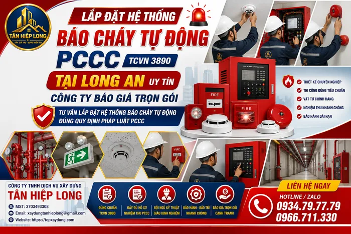 Lắp Đặt Hệ Thống Báo Cháy Tự Động PCCC (TCVN 3890) tại Long An