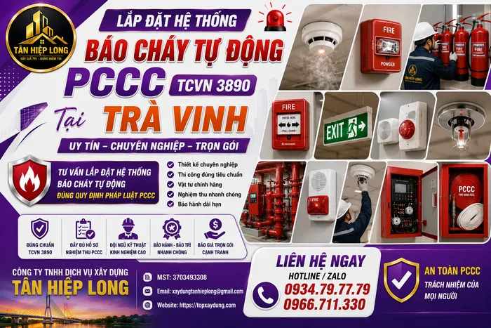 Lắp Đặt Hệ Thống Báo Cháy Tự Động PCCC (TCVN 3890) tại Trà Vinh