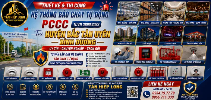 Lắp Đặt Hệ Thống Báo Cháy Tự Động PCCC (TCVN 3890) ở Bắc Tân Uyên 