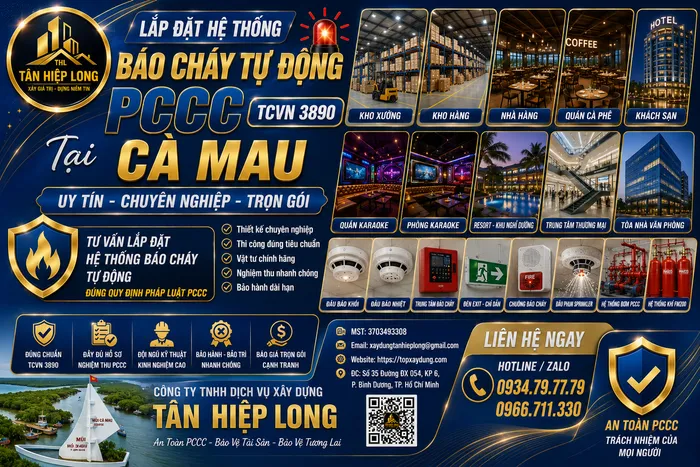 Lắp Đặt Hệ Thống Báo Cháy Tự Động PCCC (TCVN 3890) tại Cà Mau