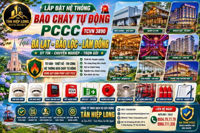 Lắp Đặt Hệ Thống Báo Cháy Tự Động PCCC (TCVN 3890) tại Lâm Đồng