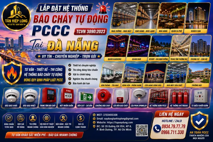 Lắp Đặt Hệ Thống Báo Cháy Tự Động PCCC (TCVN 3890) tại Đà Nẵng