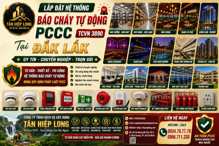Lắp Đặt Hệ Thống Báo Cháy Tự Động PCCC (TCVN 3890) tại Đắk Lắk