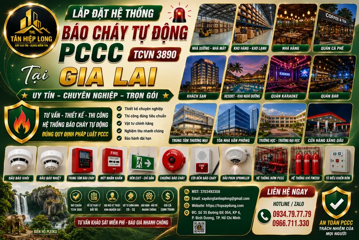 Lắp Đặt Hệ Thống Báo Cháy Tự Động PCCC (TCVN 3890) tại Gia Lai