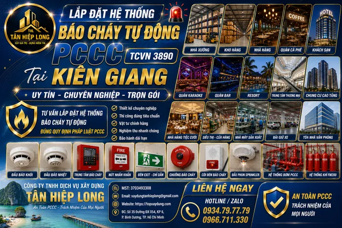 Lắp Đặt Hệ Thống Báo Cháy Tự Động PCCC (TCVN 3890) tại Kiên Giang