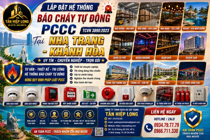 Lắp Đặt Hệ Thống Báo Cháy Tự Động PCCC (TCVN 3890) tại Khánh Hòa