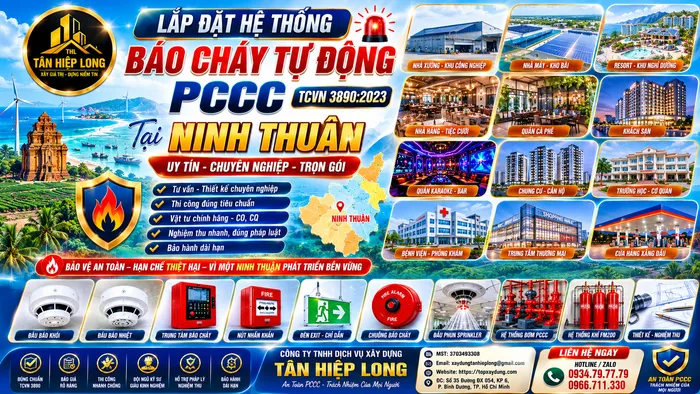 Lắp Đặt Hệ Thống Báo Cháy Tự Động PCCC (TCVN 3890) tại Ninh Thuận