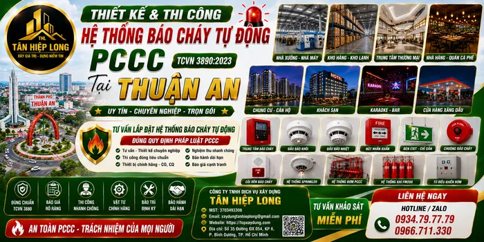 Lắp Đặt Hệ Thống Báo Cháy Tự Động PCCC (TCVN 3890) ở Thuận An