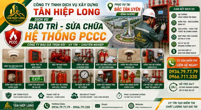 Bảo Trì Sửa Chữa Hệ Thống PCCC ở Tân Uyên – Công ty Báo Giá Trọn Gói