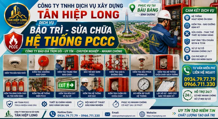 Bảo Trì Sửa Chữa Hệ Thống PCCC ở Bàu Bàng – Công ty Báo Giá Trọn Gói