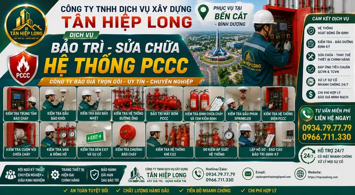 Bảo Trì Sửa Chữa Hệ Thống PCCC ở Bến Cát – Công ty Báo Giá Trọn Gói