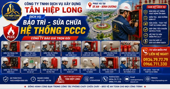 Bảo Trì Sửa Chữa Hệ Thống PCCC ở Dĩ An – Công ty Báo Giá Trọn Gói