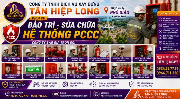 Bảo Trì Sửa Chữa Hệ Thống PCCC ở Phú Giáo – Công ty Báo Giá Trọn Gói