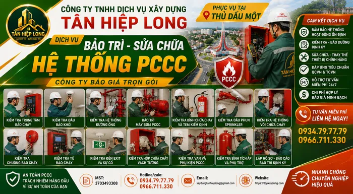 Bảo Trì Sửa Chữa Hệ Thống PCCC ở Thủ Dầu Một – Công ty Báo Giá Trọn Gói