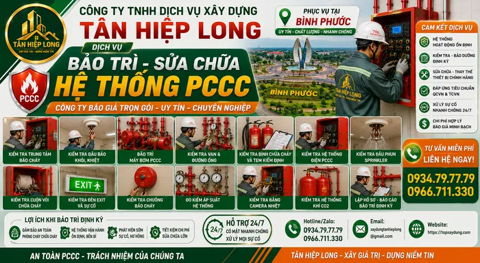 Dịch Vụ Bảo Trì Sửa Chữa Hệ Thống PCCC tại Bình Phước – Công ty Báo Giá Trọn Gói