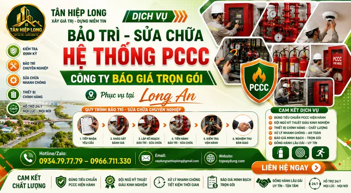 Dịch Vụ Bảo Trì Sửa Chữa Hệ Thống PCCC ở Long An – Công ty Báo Giá Trọn Gói