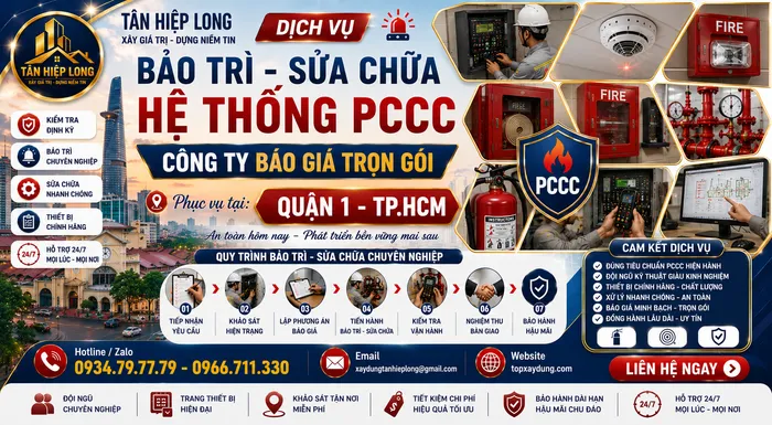 Dịch Vụ Bảo Trì Sửa Chữa Hệ Thống PCCC ở Quận 1 – Công ty Báo Giá Trọn Gói
