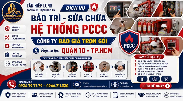 Dịch Vụ Bảo Trì Sửa Chữa Hệ Thống PCCC ở Quận 10 – Công ty Báo Giá Trọn Gói