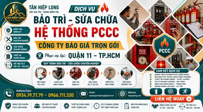 Dịch Vụ Bảo Trì Sửa Chữa Hệ Thống PCCC ở Quận 11 – Công ty Báo Giá Trọn Gói