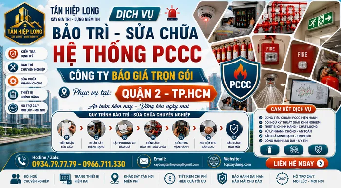 Dịch Vụ Bảo Trì Sửa Chữa Hệ Thống PCCC ở Quận 2 – Công ty Báo Giá Trọn Gói