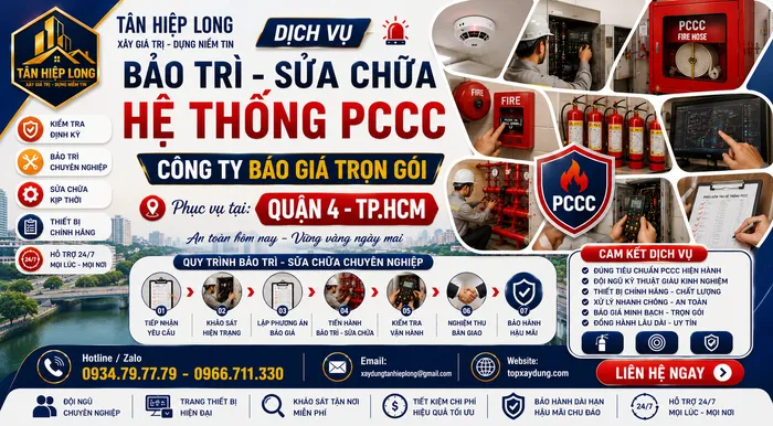 Dịch Vụ Bảo Trì Sửa Chữa Hệ Thống PCCC ở Quận 4 – Công ty Báo Giá Trọn Gói