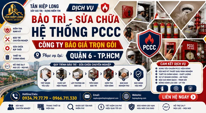 Dịch Vụ Bảo Trì Sửa Chữa Hệ Thống PCCC ở Quận 6 – Công ty Báo Giá Trọn Gói