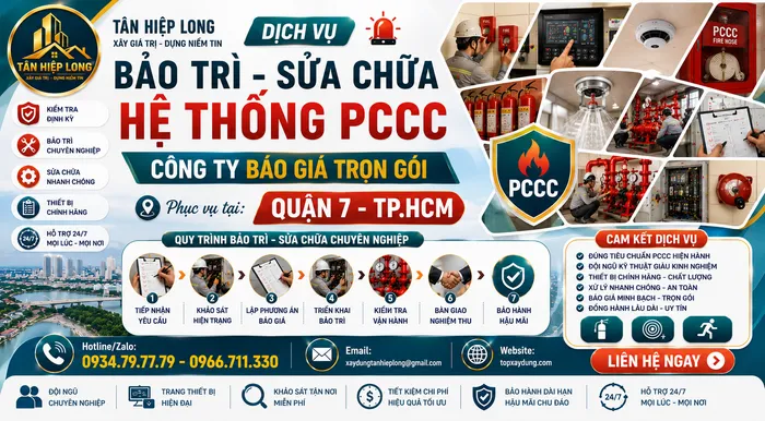 Dịch Vụ Bảo Trì Sửa Chữa Hệ Thống PCCC ở Quận 7 – Công ty Báo Giá Trọn Gói