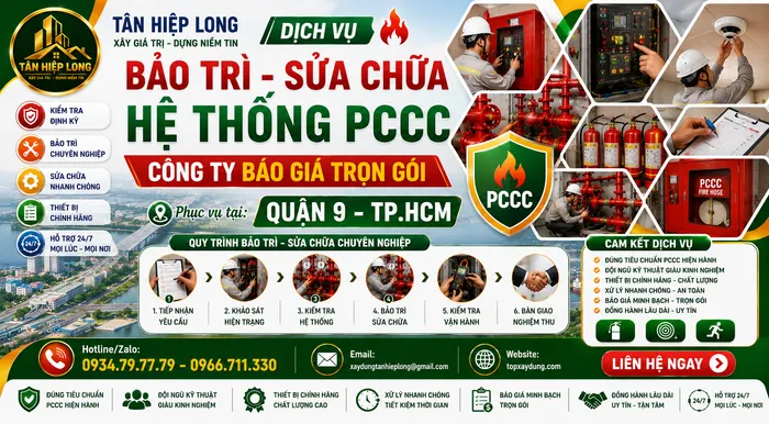 Dịch Vụ Bảo Trì Sửa Chữa Hệ Thống PCCC ở Quận 9 – Công ty Báo Giá Trọn Gói