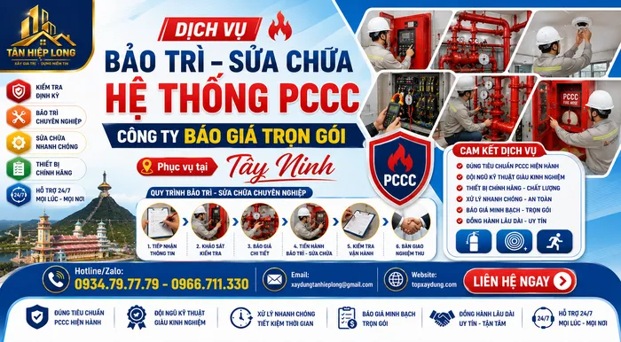 Dịch Vụ Bảo Trì Sửa Chữa Hệ Thống PCCC ở Tây Ninh – Công ty Báo Giá Trọn Gói