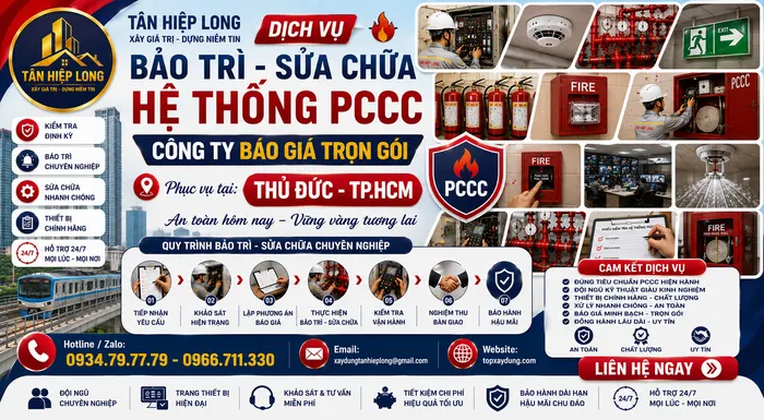 Dịch Vụ Bảo Trì Sửa Chữa Hệ Thống PCCC ở Thủ Đức – Công ty Báo Giá Trọn Gói