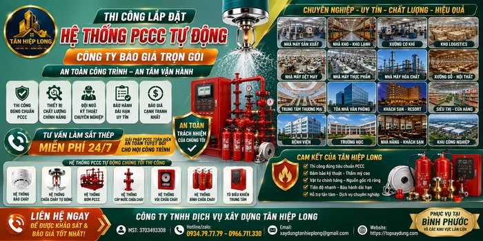 Thi Công Hệ Thống PCCC Tự Động Nhà Xưởng Bình Phước – Công Ty Báo Giá Trọn Gói