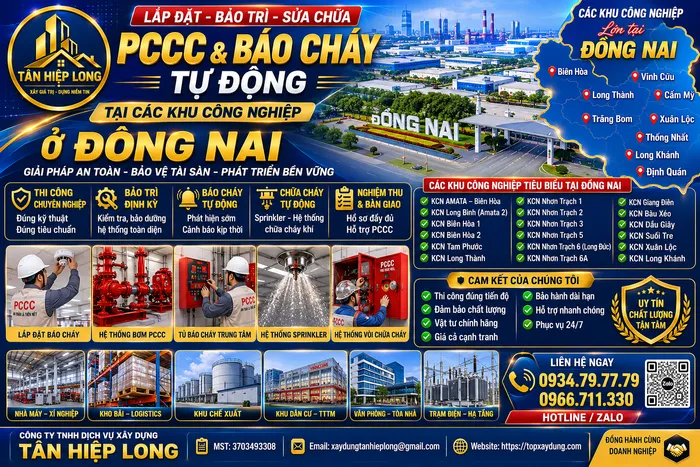 Lắp Đặt Bảo Trì & Sửa Chữa Hệ Thống PCCC ở các KCN Đồng Nai