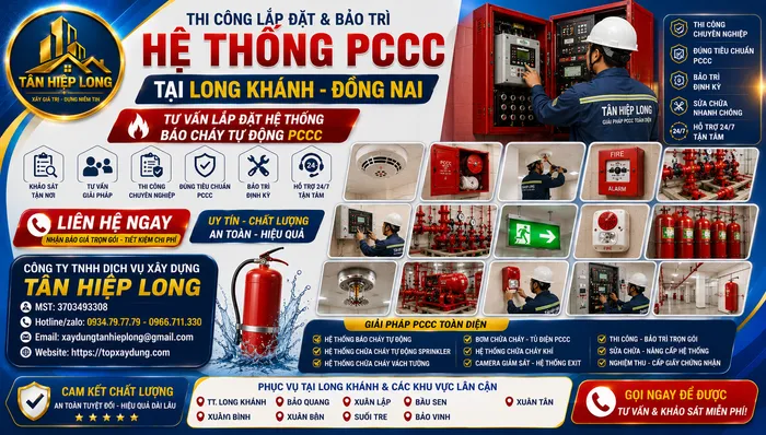 Thi Công Lắp Đặt & Bảo Trì Hệ Thống PCCC tại Long Khánh