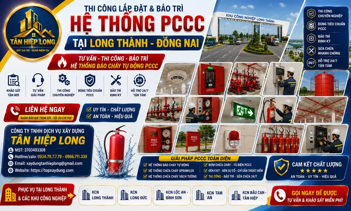 Thi Công Lắp Đặt & Bảo Trì Hệ Thống PCCC tại Long Thành