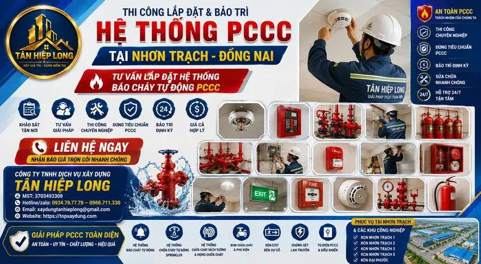 Thi Công Lắp Đặt & Bảo Trì Hệ Thống PCCC tại Nhơn Trạch