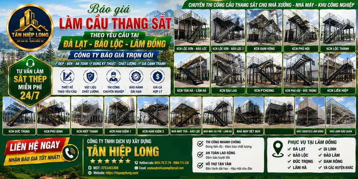 Báo Giá Làm Cầu Thang Sắt Theo Yêu Cầu tại Lâm Đồng