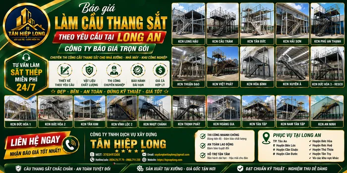 Báo Giá Làm Cầu Thang Sắt Theo Yêu Cầu tại Long An