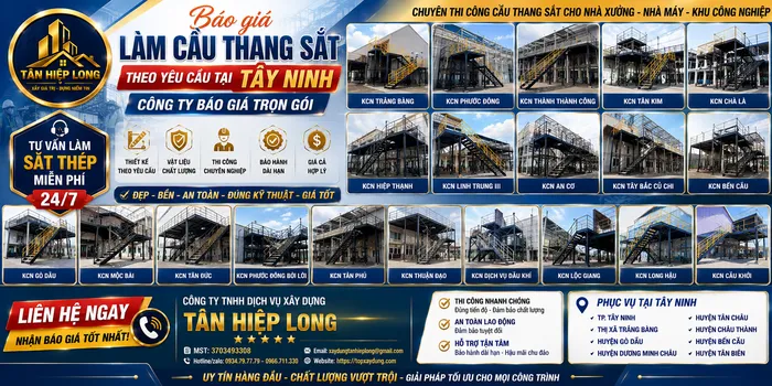 Báo Giá Làm Cầu Thang Sắt Theo Yêu Cầu tại Tây Ninh